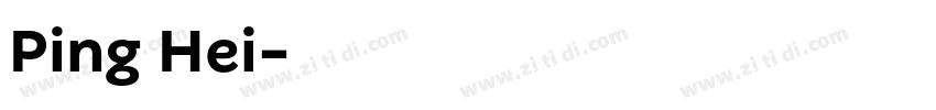 Ping Hei字体转换